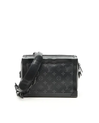 Pre-owned Louis Vuitton Monogram Eclipse Soft Trunk Bag In Black