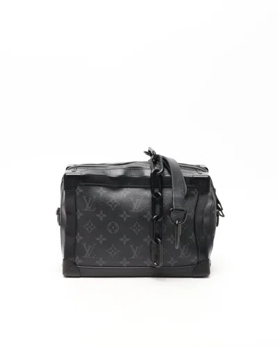 Pre-owned Louis Vuitton Monogram Eclipse Soft Trunk Bag In Black