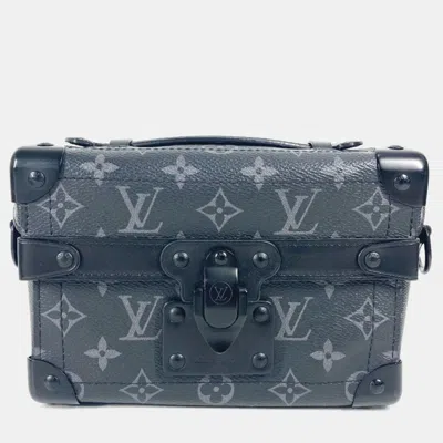 Pre-owned Louis Vuitton Monogram Eclipse Soul Trunk Crossbody Bag Flap Messenger Shoulder Canvas Black
