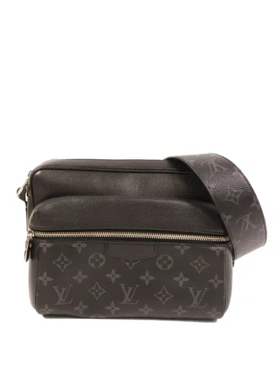 Pre-owned Louis Vuitton Monogram Eclipse Taiga Messenger Bag In Black
