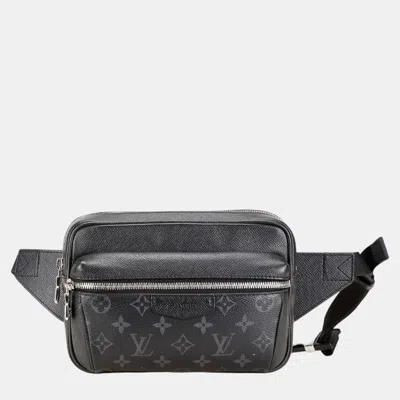 Pre-owned Louis Vuitton Monogram Eclipse Taiga Rama Bum Bag Outdoor Waist Body Noir Black Pvc Leather