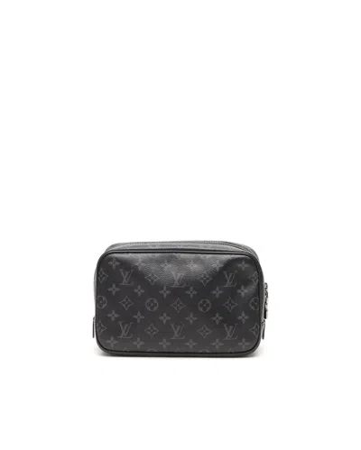 Pre-owned Louis Vuitton Monogram Eclipse Toiletry Pouch In Black