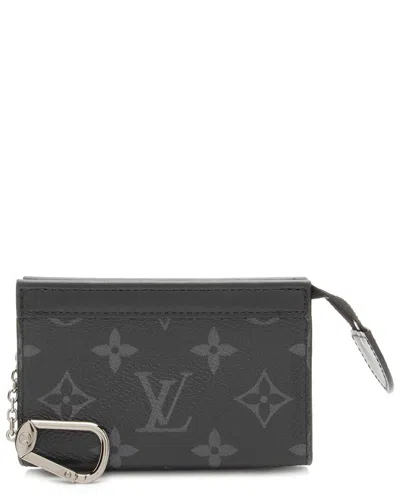 Pre-owned Louis Vuitton Monogram Eclipse Voyage Key Pouch (authentic Pre-loved)