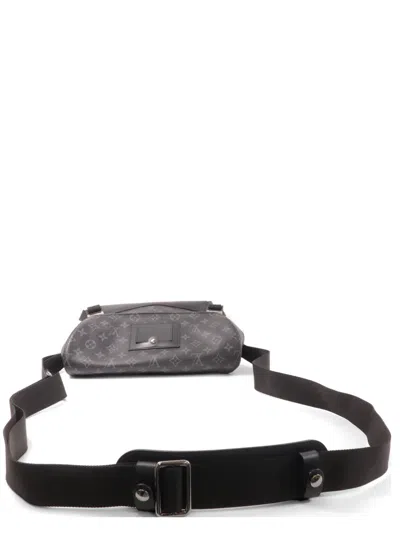 Pre-owned Louis Vuitton Monogram Eclipse Voyager Crossbody Bag In Black