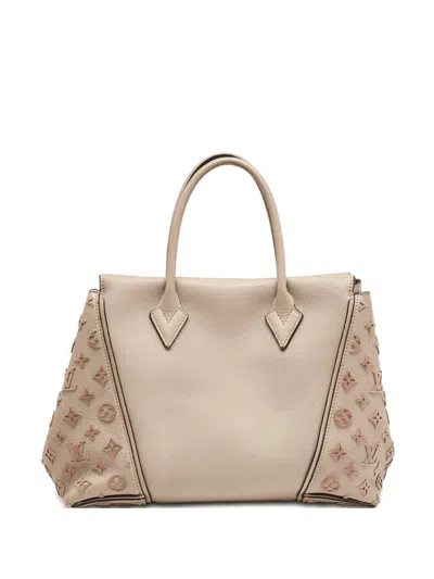 Pre-owned Louis Vuitton Monogram-embossed Leather Handbag In Neutral