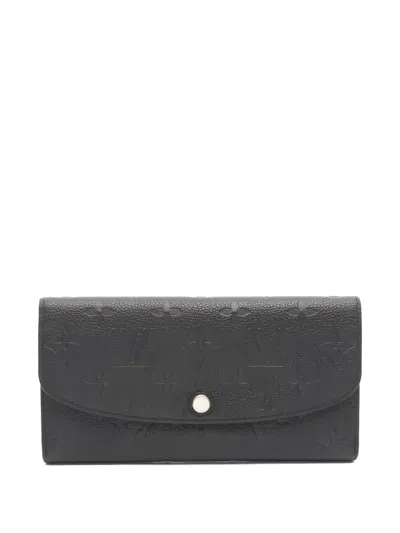Pre-owned Louis Vuitton Monogram Emily Wallet In Black