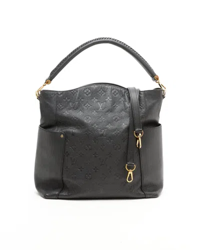 Pre-owned Louis Vuitton Monogram Empreinte Bagatelle Shoulder Bag In Black