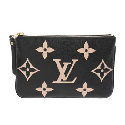 Pre-owned Louis Vuitton Monogram Empreinte Beige Black Leather Shoulder Bag ()
