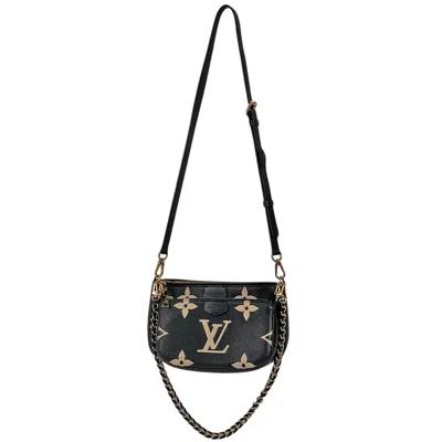 Pre-owned Louis Vuitton Monogram Empreinte Beige Black Monogram Empreinte Pochette Shoulder Bag () In Beige, Black