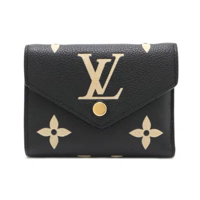 Pre-owned Louis Vuitton Monogram Empreinte Beige Black Monogram Empreinte Wallet (bi-fold) ()