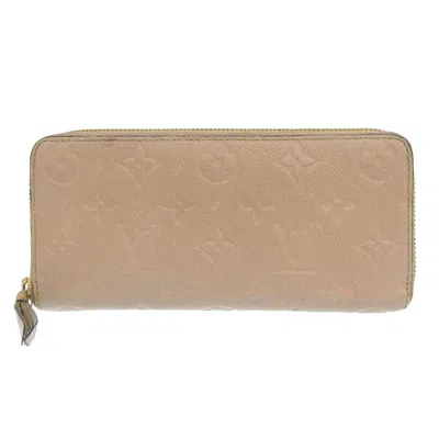Pre-owned Louis Vuitton Monogram Empreinte Beige Dune Leather Long Wallet (bi-fold) ()