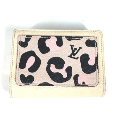 Pre-owned Louis Vuitton Monogram Empreinte Beige Leopard Monogram Empreinte Bill Wallet (bi-fold) ()