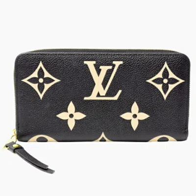 Pre-owned Louis Vuitton Monogram Empreinte Beige Noir Monogram Empreinte Long Wallet (bi-fold) ()