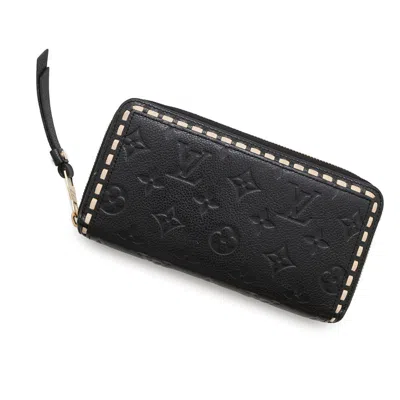 Pre-owned Louis Vuitton Monogram Empreinte Beige Noir Monogram Empreinte Long Wallet (bi-fold) ()