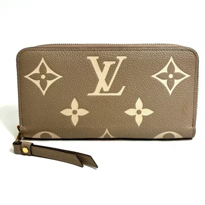Pre-owned Louis Vuitton Monogram Empreinte Beige Tourterelle Monogram Empreinte Long Wallet (bi-fold) (pre-own In Brown