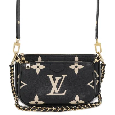 Pre-owned Louis Vuitton Monogram Empreinte Black Cream Noir Monogram Empreinte Pochette Shoulder Bag (pre-owne