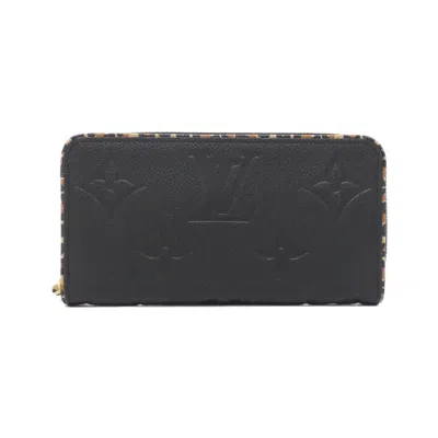 Pre-owned Louis Vuitton Monogram Empreinte Black Leather Long Wallet (bi-fold) ()