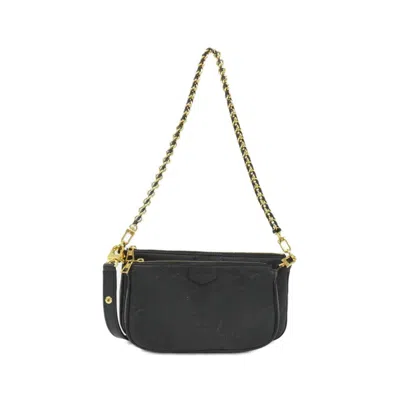 Pre-owned Louis Vuitton Monogram Empreinte Black Leather Pochette Shoulder Bag ()