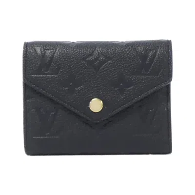 Pre-owned Louis Vuitton Monogram Empreinte Black Leather Wallet (bi-fold) ()