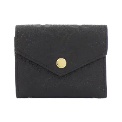 Pre-owned Louis Vuitton Monogram Empreinte Black Leather Wallet (tri-fold) ()