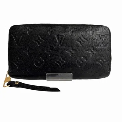 Pre-owned Louis Vuitton Monogram Empreinte Black Noir Monogram Empreinte Long Wallet (bi-fold) ()