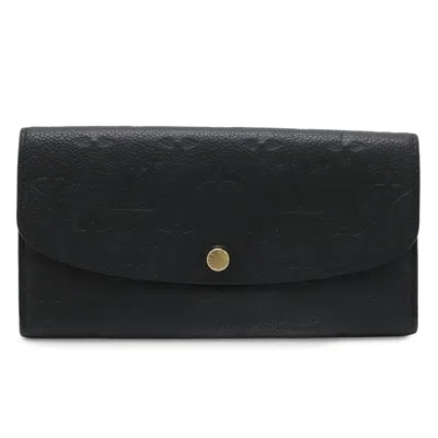 Pre-owned Louis Vuitton Monogram Empreinte Black Noir Monogram Empreinte Long Wallet (bi-fold) ()