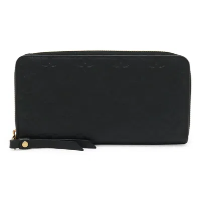 Pre-owned Louis Vuitton Monogram Empreinte Black Noir Monogram Empreinte Long Wallet (bi-fold) ()