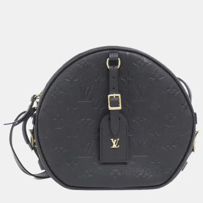 Pre-owned Louis Vuitton Monogram Empreinte Boite Chapeau Souple Mm Shoulder Bag In Black