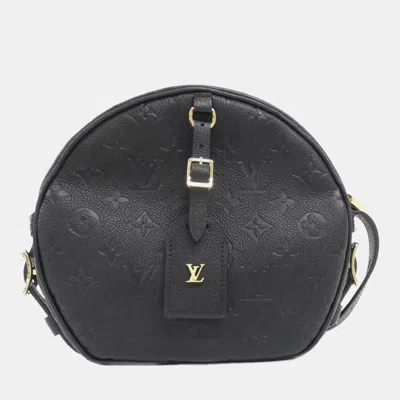 Pre-owned Louis Vuitton Monogram Empreinte Boite Chapeau Souple Mm Shoulder Bag In Black