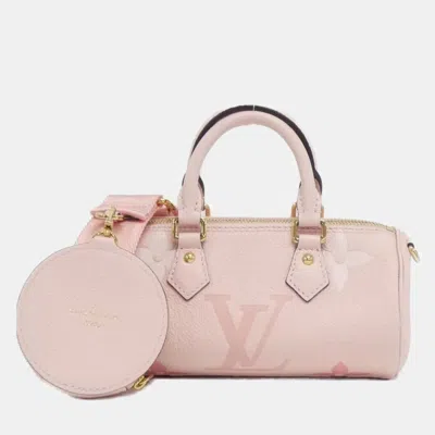 Pre-owned Louis Vuitton Monogram Empreinte By The Pool Papillon Bb Shoulder Bag In Pink