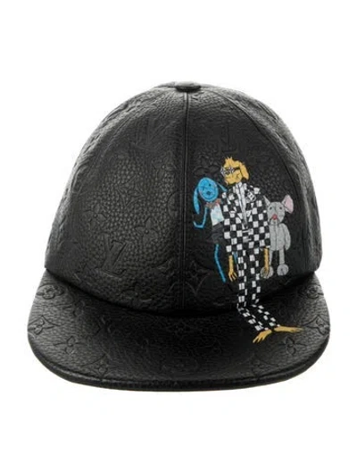 Pre-owned Louis Vuitton Monogram Empreinte Friends Cap In Black