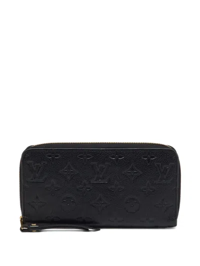 Pre-owned Louis Vuitton Monogram Empreinte Leather Wallet In Black