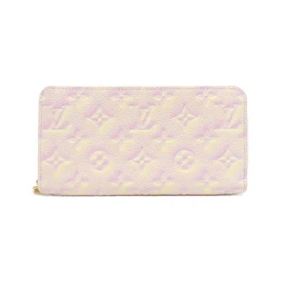 Pre-owned Louis Vuitton Monogram Empreinte Light Pink Leather Long Wallet (bi-fold) ()
