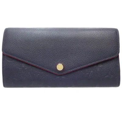 Pre-owned Louis Vuitton Monogram Empreinte Marine Rouge Leather Long Wallet (bi-fold) ()
