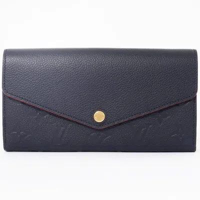 Pre-owned Louis Vuitton Monogram Empreinte Marine Rouge Monogram Empreinte Long Wallet (bi-fold) () In Red