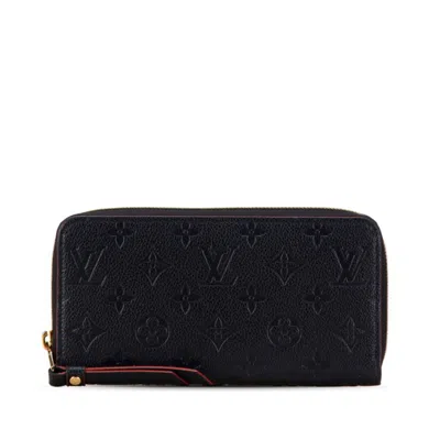 Pre-owned Louis Vuitton Monogram Empreinte Marine Rouge Monogram Navy Red Color Leather Wallet (bi-fold) (pre- In Marine Rouge, Monogram, Navy, Red Color