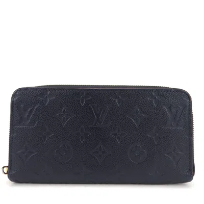 Pre-owned Louis Vuitton Monogram Empreinte Marine Rouge Navy Monogram Empreinte Long Wallet (bi-fold) (pre-own