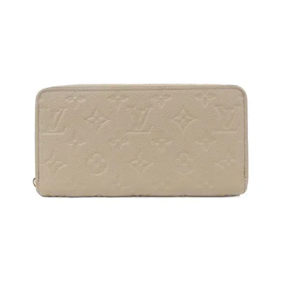 Pre-owned Louis Vuitton Monogram Empreinte Monogram Tourterelle Monogram Empreinte Wallet (bi-fold) ( In Gray