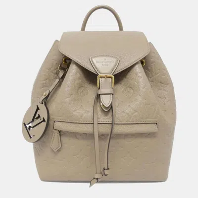 Pre-owned Louis Vuitton Monogram Empreinte Montsouris Pm Backpack In Sand