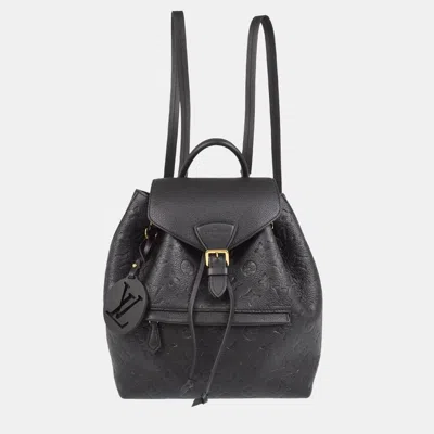 Pre-owned Louis Vuitton Monogram Empreinte Montsouris Pm Backpack In Black