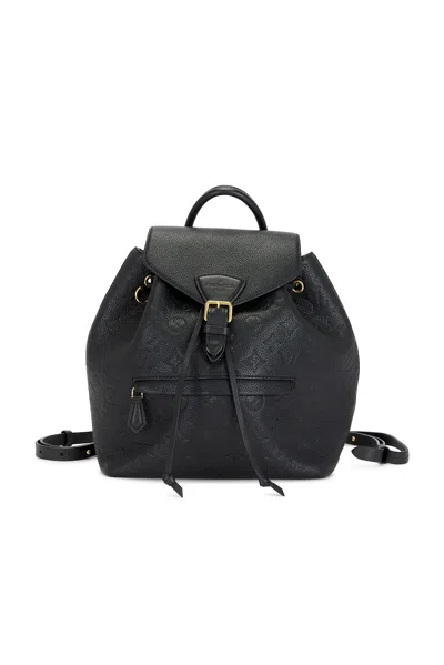 Pre-owned Louis Vuitton Monogram Empreinte Montsouris Pm Backpack In Black