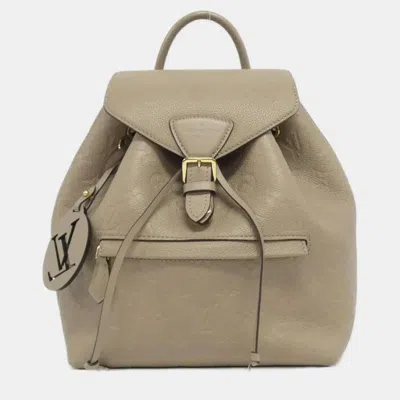 Pre-owned Louis Vuitton Monogram Empreinte Montsouris Pm Backpack In Sand