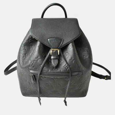 Pre-owned Louis Vuitton Monogram Empreinte Montsouris Pm Backpack/rucksack In Black