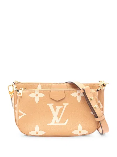 Pre-owned Louis Vuitton Monogram Empreinte Multi Pochette Accessoires Shoulder Bag In Neutrals