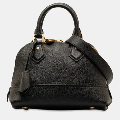 Pre-owned Louis Vuitton Monogram Empreinte Neo Alma Bb Bag In Black