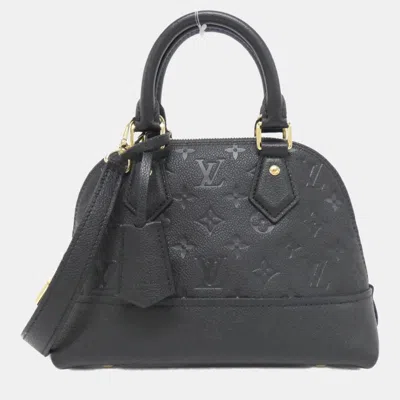Pre-owned Louis Vuitton Monogram Empreinte Neo Alma Bb Handbag In Black