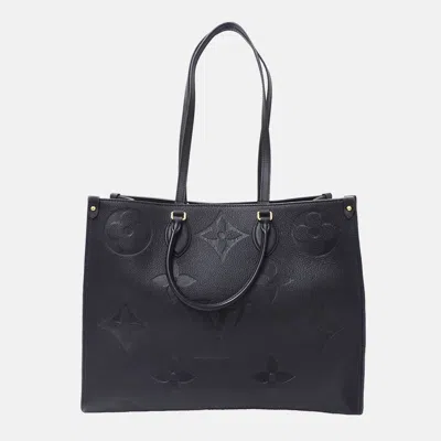 Pre-owned Louis Vuitton Monogram Empreinte On The Go Gm Tote Bag In Black