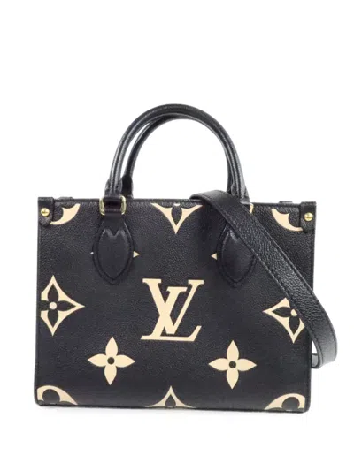 Pre-owned Louis Vuitton Monogram Empreinte Onthego Tote Bag In Black