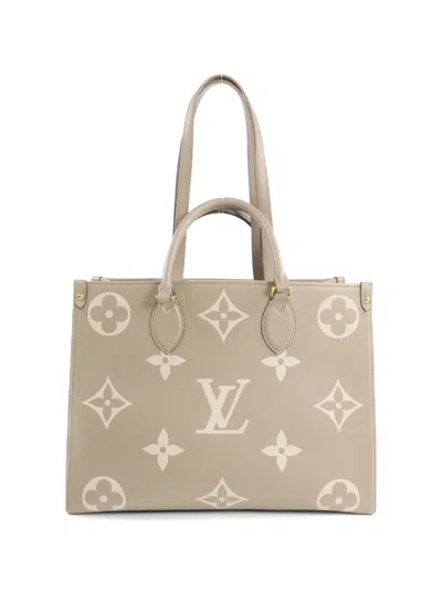 Pre-owned Louis Vuitton Monogram Empreinte Onthego Tote Bag In Neutral
