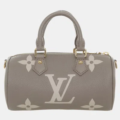 Pre-owned Louis Vuitton Monogram Empreinte Papillon Bb Bag In Beige